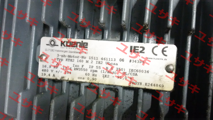 3-ph-Motor-Nr 1511 461113 06 #34396 - OEM  Küenle