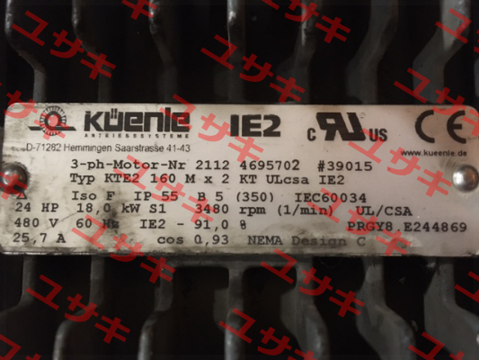 KTE2 160 M x 2 KT ULcsa IE2   OEM!!  Küenle