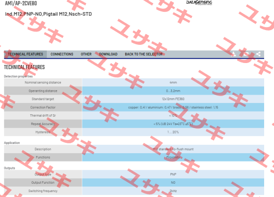 AM1/AP-2CVE80 Micro Detectors / Diell