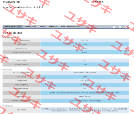 NX14SR/XCN-CT10 Micro Detectors / Diell