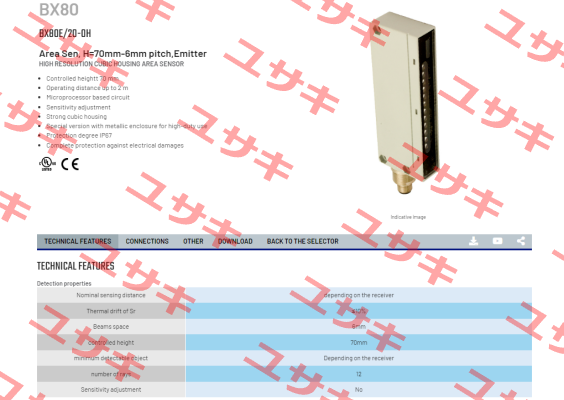 BX80E/20-0H Micro Detectors / Diell