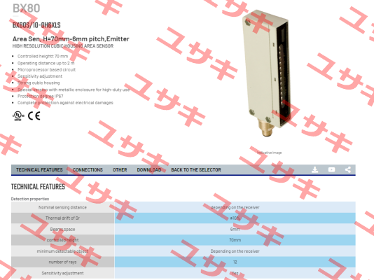 BX80S/10-0H6XLS Micro Detectors / Diell