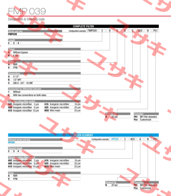 FMP-039-4-S-A-A-6-M25-N-P01 MP Filtri