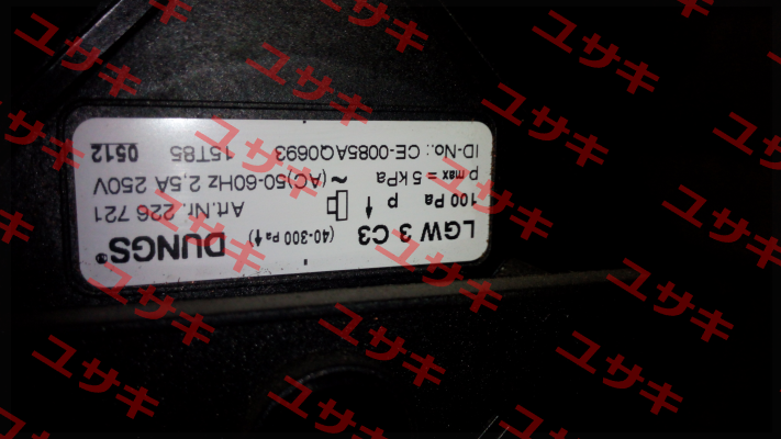 LGW 3 C3, Art.N 226721 -  not available possible replacement(LGW 3 A2-7 / 257435;LGW 3 A2-7 / 257435;LGW 3 A4, 0.4 / 221590;DMV-D 503/11 / 222 326)  Dungs