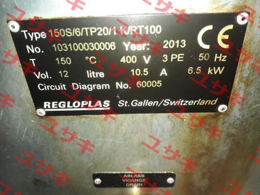 150S/6KW/TP20/1K/RT100 Regloplas