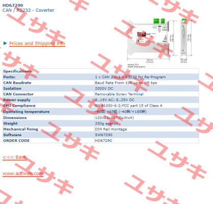 HD67290  CAN / RS232 ADFweb