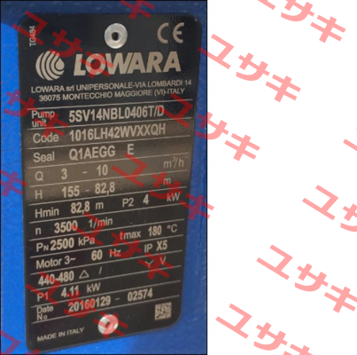 5SV14NBL0406T/D Lowara